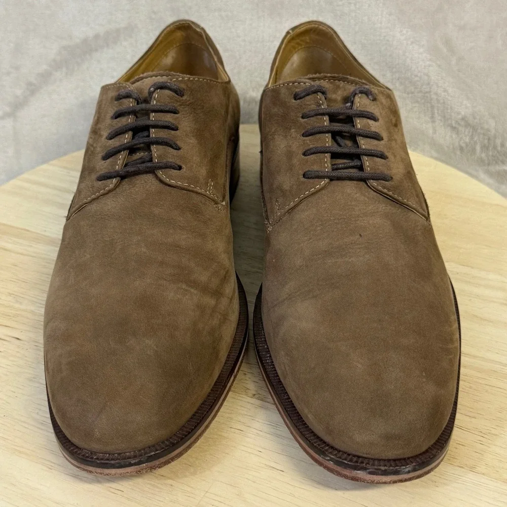 Cole Haan Harrison Grand Derby Brown Suede Dress Shoes Mens 10.5 M C12421